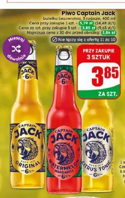 Piwo Captain Jack Watermelon Margarita promocja w Dino