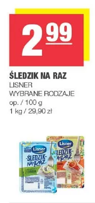 Śledzik na raz z cebulką Lisner promocja w SPAR