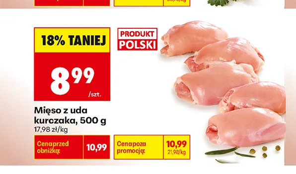 Mięso z uda kurczaka promocja w Biedronka