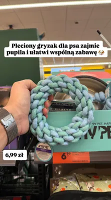 Gryzak pleciony dla psa Dog Tuggle Activ Pet promocja w Biedronka