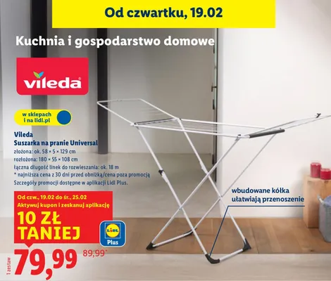 Suszarka na pranie Universal promocja w Lidl