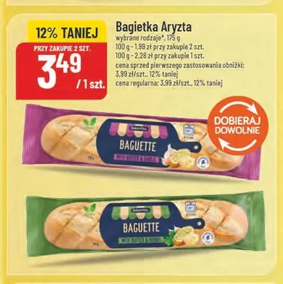 Bagietka z masłem i czosnkiem Aryzta promocja w POLOmarket