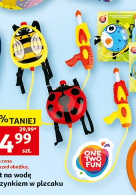 Pistolet na wodę z magazynkiem w plecaku One Two Fun promocja w Auchan