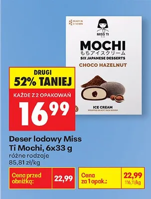 Deser lodowy Mochi, różne rodzaje promocja w Biedronka