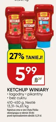 Ketchup pikantny Winiary promocja w Chata Polska