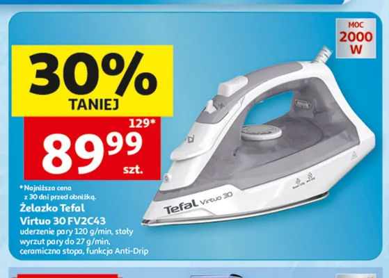 Żelazko Tefal Virtuo 30 FV2C43 promocja w Auchan