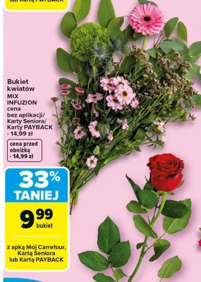Bukiet kwiatów mix promocja w Carrefour Market