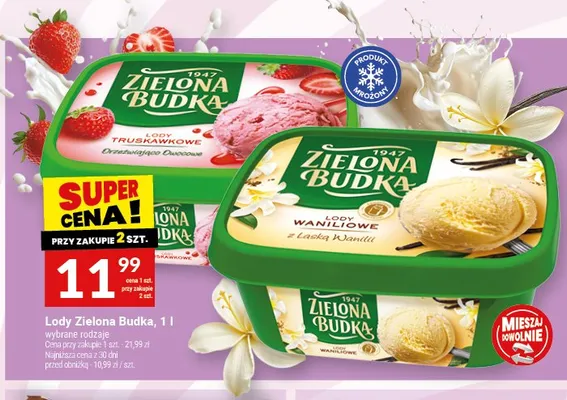 Lody truskawkowe Zielona Budka promocja w Twój Market