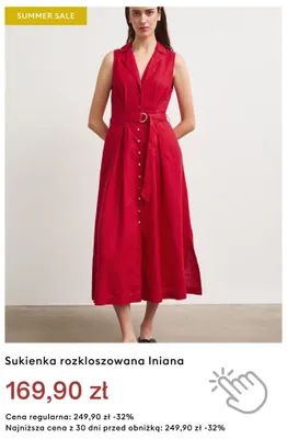 Sukienka rozkloszowana lniana promocja w Medicine