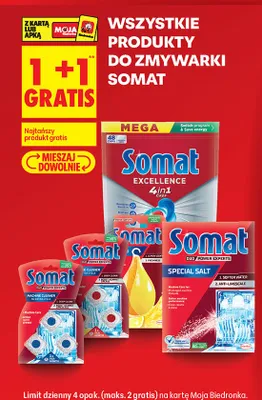 Produkty do zmywarki Excellence 4in1 Caps promocja w Biedronka