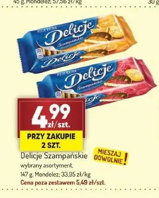 Delicje Szampańskie o smaku malinowym promocja w Avita