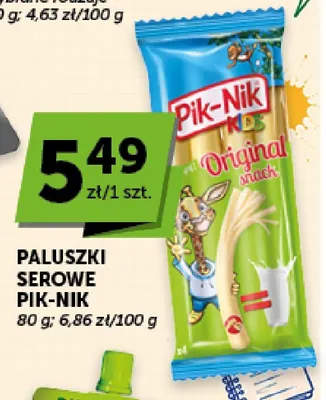 Paluszki serowe Pik-Nik Kids Original promocja w Groszek