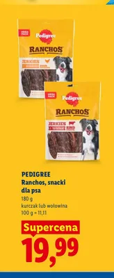 Snacki dla psa Pedigree Ranchos Jerkies z wołowiną promocja w Lidl