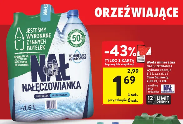 Woda mineralna Nałęczowianka promocja w Intermarche