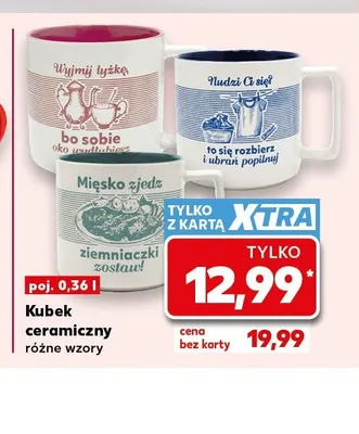Kubek ceramiczny 0,36l promocja w Kaufland