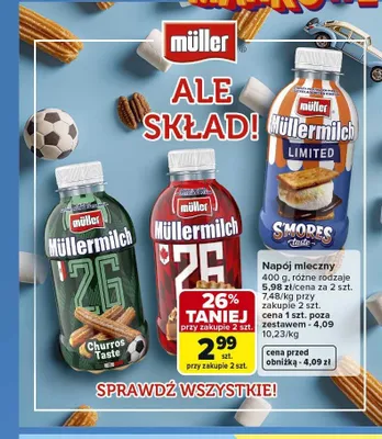 Napój mleczny Müllermilch S'mores Taste promocja w Carrefour