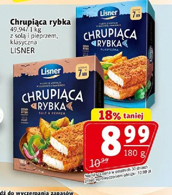 Chrupiąca rybka z solą i pieprzem Lisner promocja w Prim Market