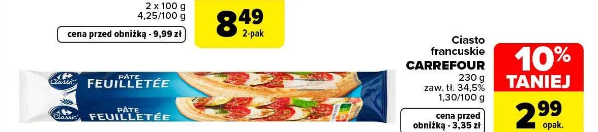 Ciasto francuskie Carrefour promocja w Carrefour Market