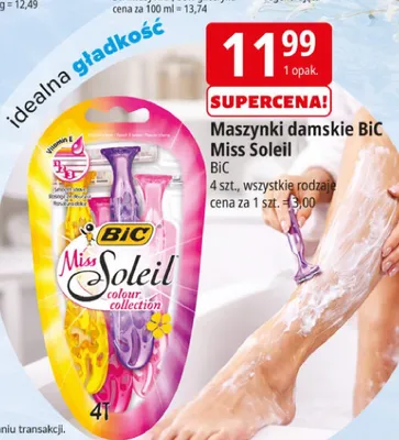 Maszynki damskie BiC Miss Soleil colour collection promocja w Leclerc