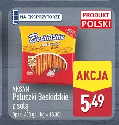 Paluszki Beskidzkie z solą Aksam promocja w Aldi
