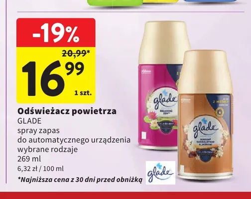 Odświeżacz powietrza Glade spray zapas promocja w Intermarche