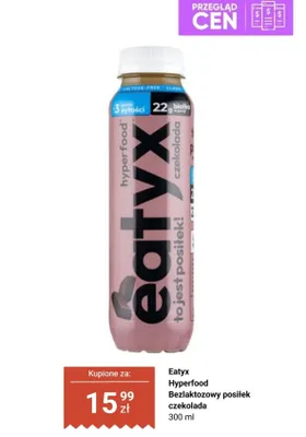 Posiłek bezlaktozowy Eatyx Hyperfood czekolada promocja w Biedronka
