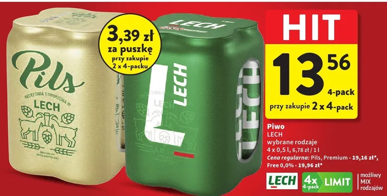 Piwo wybrane rodzaje promocja w Intermarche