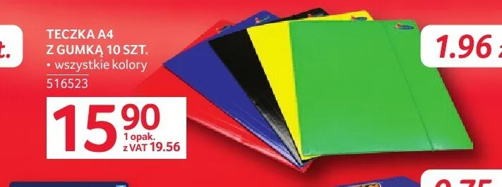Teczka A4 z gumką 10szt. promocja w Selgros