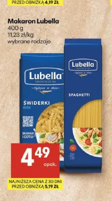 Makaron Spaghetti Lubella promocja w Delikatesy Centrum