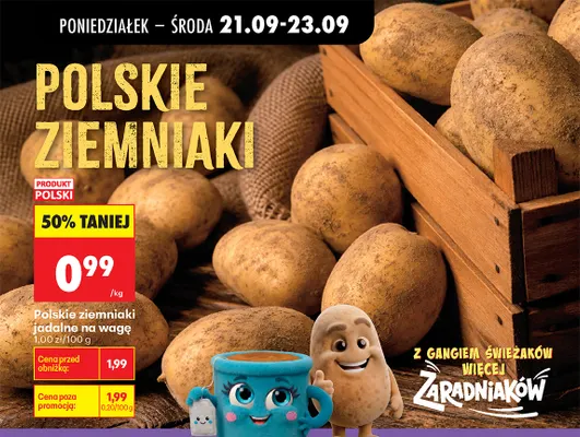 Ziemniaki jadalne polskie promocja w Biedronka