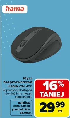 Mysz bezprzewodowa Hama MW-400 promocja w Carrefour