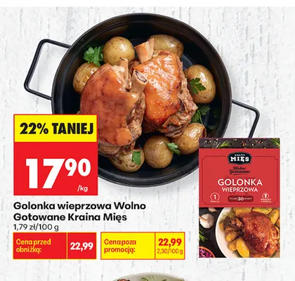 Golonka wieprzowa Wolno Gotowane Kraina Mięs promocja w Biedronka