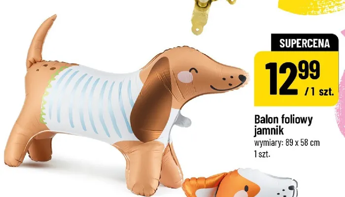 Balon foliowy jamnik wymiary: 89x58cm promocja w POLOmarket