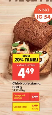 Chleb całe ziarno promocja w Biedronka
