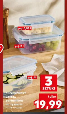 Zestaw pojemników na żywność Silvercrest 3-pak promocja w Kaufland