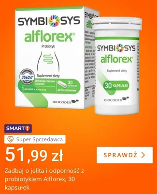 Probiotyk Symbiosys Alflorex promocja w Allegro