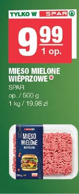 Miśo mielone wieprzowe SPAR promocja w SPAR