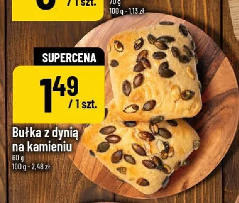 Bułka z dynią na kamieniu promocja w POLOmarket