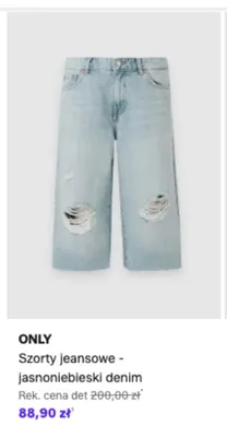 Szorty jeansowe jasnoniebieski denim ONLY promocja w Lounge by Zalando