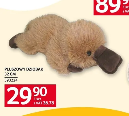 Pluszowy dziobak 32cm promocja w Selgros