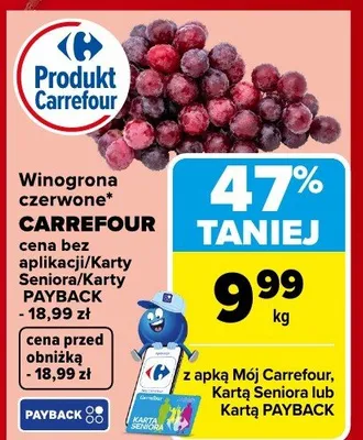 Winogrona czerwone promocja w Carrefour