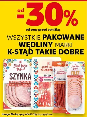 Wędliny pakowane K-Stąd Takie Dobre promocja w Kaufland