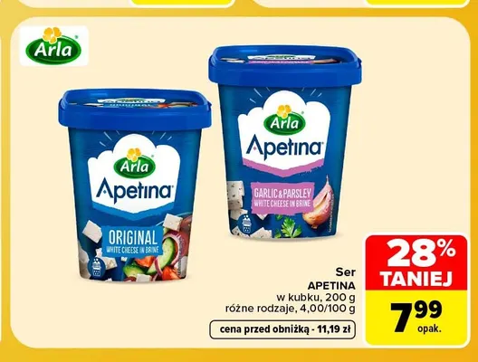 Ser w kubku Apetina promocja w Carrefour Market