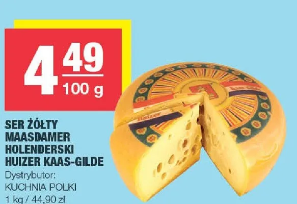Ser żółty Maasdamer holenderski Huizer Kaas-Gilde promocja w SPAR