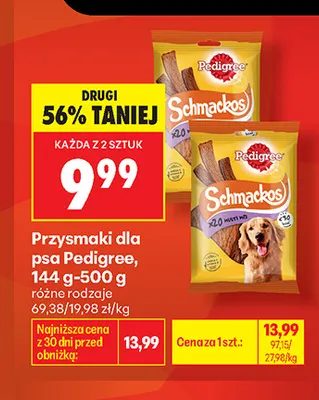 Przysmaki dla psa Pedigree promocja w Biedronka