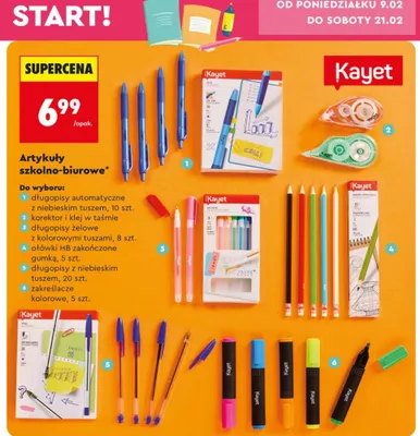 Ołówki HB zakończone gumką promocja w Biedronka