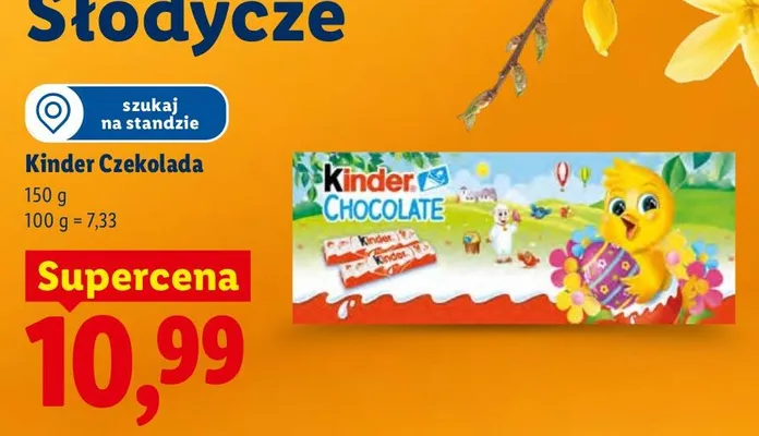 Czekolada Kinder Chocolate promocja w Lidl