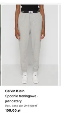 Spodnie treningowe Calvin Klein jasnoszare promocja w Lounge by Zalando