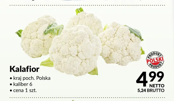 Kalafior polski promocja w Makro
