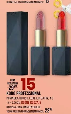 Pomadka do ust KOBO PROFESSIONAL Luxe Lip Satin promocja w Drogerie Natura